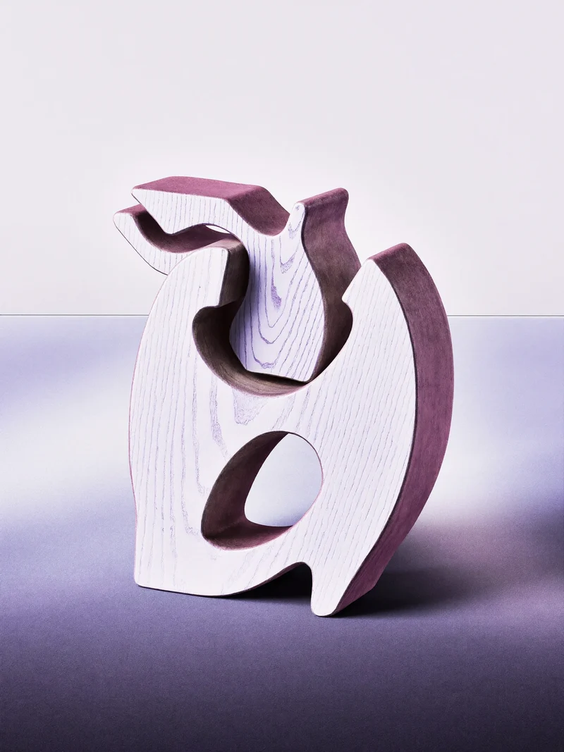 Illustration eines abstrakten Holzpuzzles als Konzeptstudie